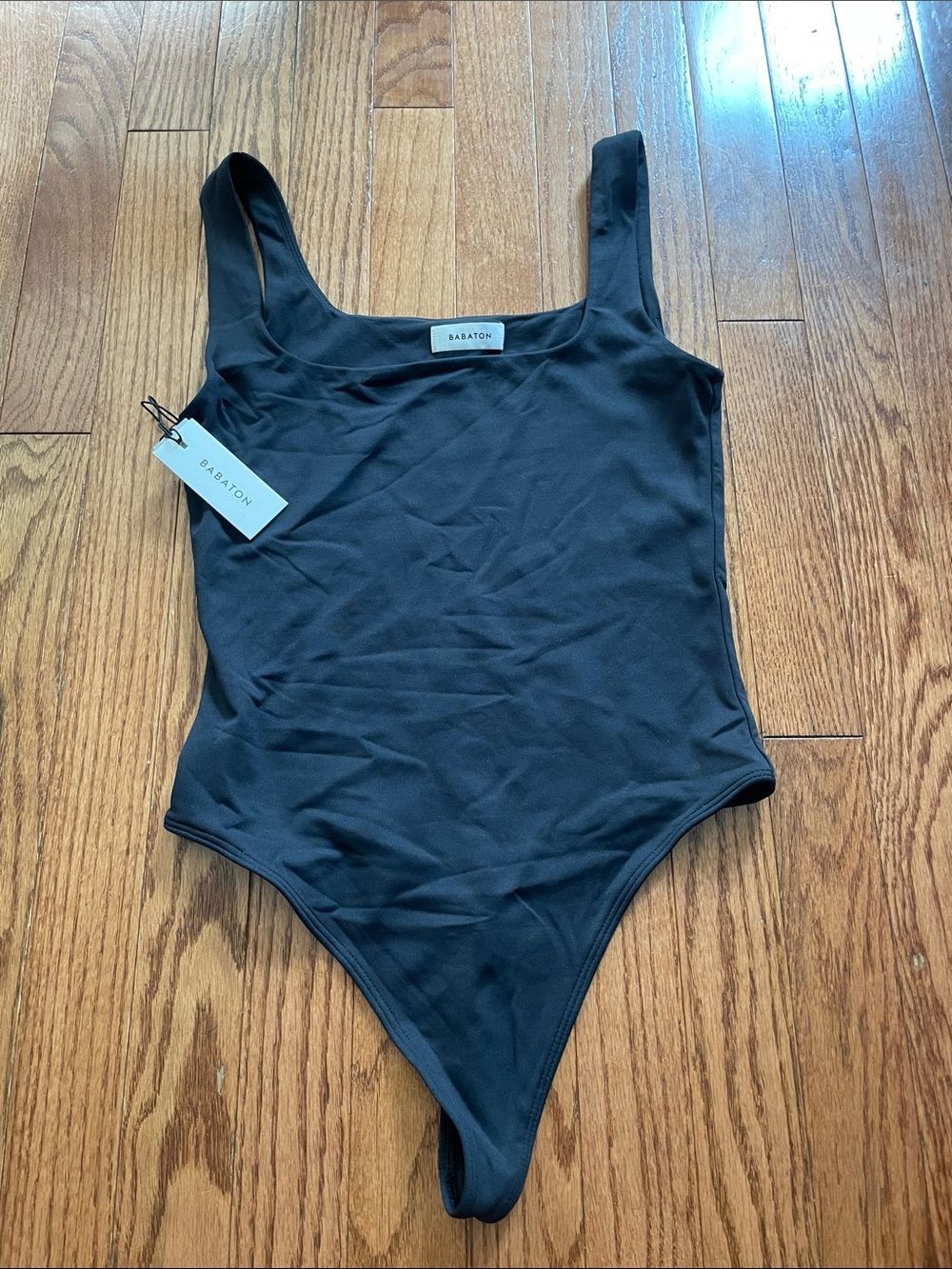 Babaton Black Contour Tank Thong Bodysuit Women’s Sz Medium NWT
